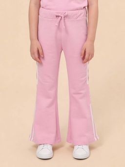 U.S. POLO ASSN. - Girls Solid Flared Fit Trouser Pink