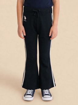 U.S. POLO ASSN. - Girls Solid Flared Fit Trouser Blue