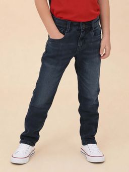 U.S. POLO ASSN. - Kids Boys Slim Fit Whiskered Jeans Blue