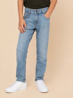 U.S. POLO ASSN. - Kids Boys Relaxed Fit Whiskered Jeans Blue
