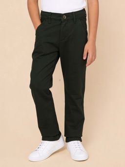 U.S. POLO ASSN. - Kids Boys Mid Rise Twill Trousers Green