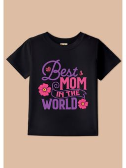 BLUSHES - Half Sleeves Best Mom In The World Typography T-Shirt