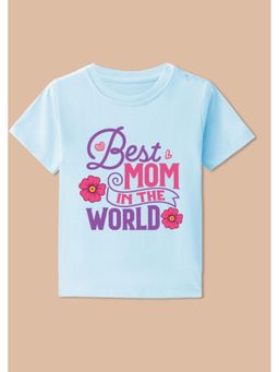 BLUSHES - Half Sleeves Best Mom In The World Typography T-Shirt