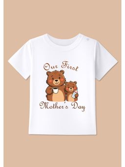 BLUSHES - Half Sleeves Our First Mother's Day Printed T-Shirt