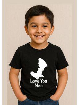 BLUSHES - Half Sleeves Love You Mom Printed T-Shirt