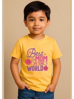 BLUSHES - Half Sleeves Best Mom In The World Typography T-Shirt