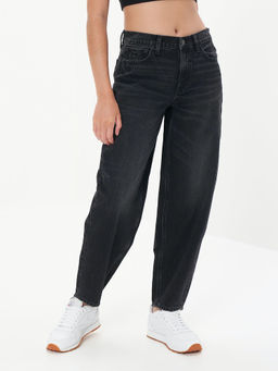 American Eagle - Women Black Balloon Jeans