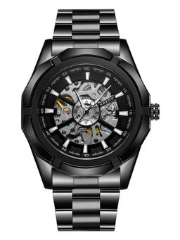 KREDO - Men Performante Black Automatic Skeleton Analogue Watch