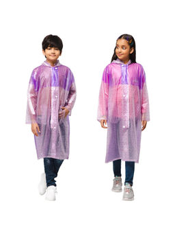 The Clownfish - Wet Wild Series Unisex Single Layer Pvc Longcoat -Multi-Color