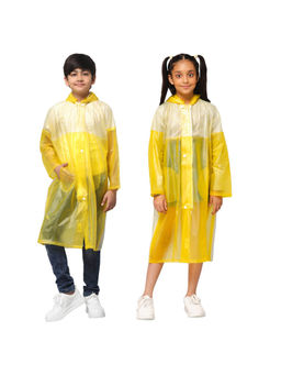 The Clownfish - Drip Dude Series Unisex Single Layer Pvc Longcoat- Yellow