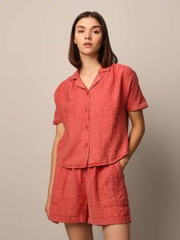 ONLY - Women Regular Fit Red Shirt
