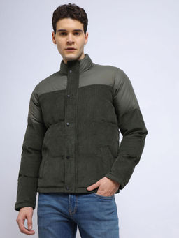 Lee - Men Solid Grey Regular Fit Jacket