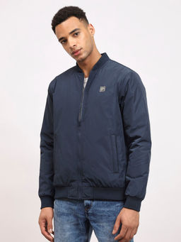 Lee - Men Solid Blue Relaxed Fit Jacket