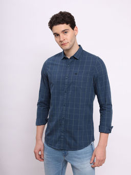 Lee - Men Checks Green Slim Fit Shirt