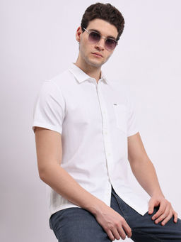 Lee - Men Solid White Slim Fit Shirt