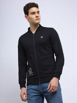 Lee - Men Solid Black Slim Fit Jacket