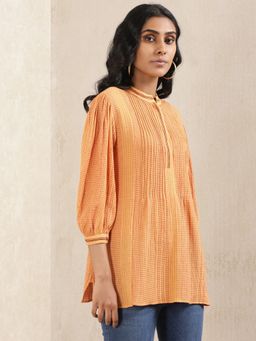 Ritu Kumar - Yellow Stripe Cotton Kurti