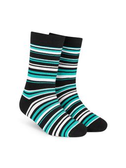 Dynamocks - Men & Women Cotton Stripes Crew Length Multi-Color Socks