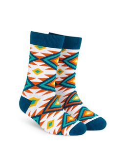 Dynamocks - Men & Women Cotton Printed Crew Length Multi-Color Socks