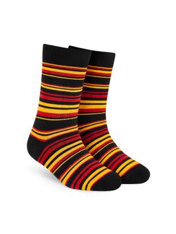 Dynamocks - Men & Women Cotton Stripes Crew Length Multi-Color Socks