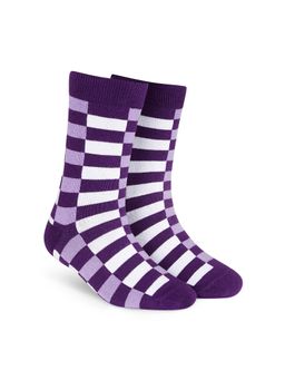 Dynamocks - Men & Women Cotton Checks Crew Length Multi-Color Socks