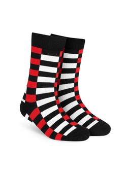 Dynamocks - Men & Women Cotton Checks Crew Length Multi-Color Socks