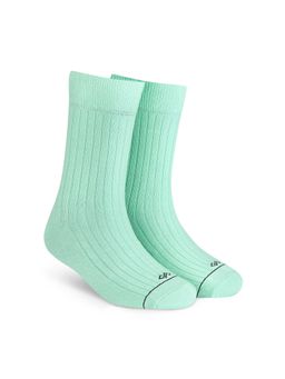 Dynamocks - Men & Women Cotton Stripes Crew Length Green Socks