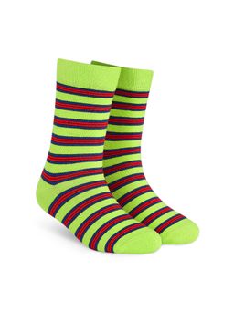 Dynamocks - Men & Women Cotton Stripes Crew Length Multi-Color Socks