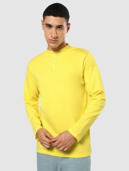 Bewakoof - Men's Birthday Yellow Henley T-shirt