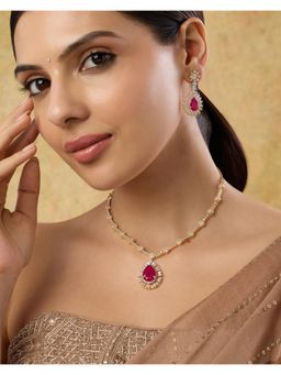 Indinoor - Trinvi Zircon Necklace Set