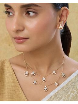 Indinoor - Tanika Kundan Polki Necklace Set