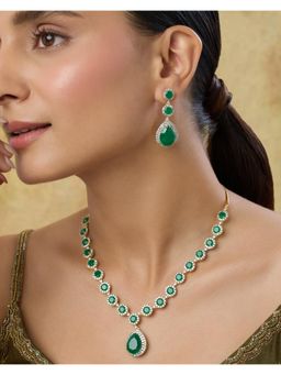 Indinoor - Ishleena Zircon Necklace Set