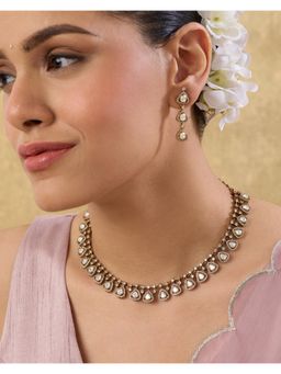 Indinoor - Apram Kundan Polki Necklace Set