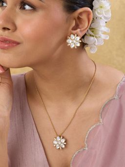 Indinoor - Phulwari Kundan Polki Necklace Set