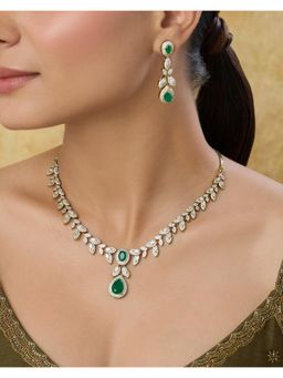 Indinoor - Durbi Zircon Necklace Set