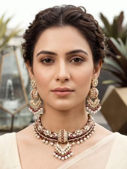 RUNORAA - Empress Ruby Necklace Set