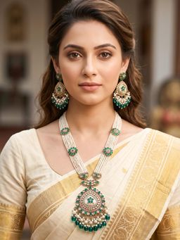 RUNORAA - Meher-E-Panna Necklace Set