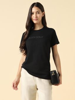 Allen Solly - Women Black Solid Casual T-Shirt