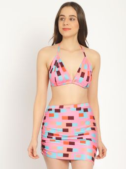 AOBA - Tessella Halter Skirted Bikini Set