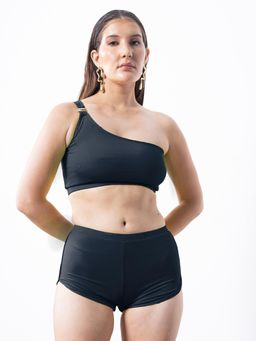 AOBA - One-Shoulder Solid Bikini Set