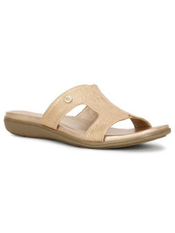 Bata - Women Textured Casual Flats- Gold