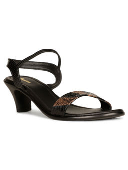 Bata - Women Slip-On Textured Heels- Black