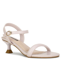 Bata - Women Buckle Solid Heels- Blue