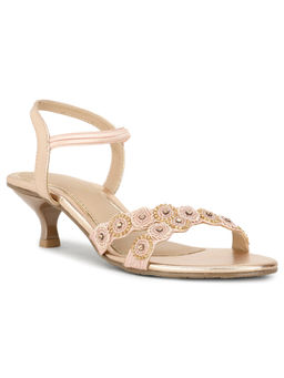 Marie Claire - Women Slip-On Embellished Heels- Rose Gold