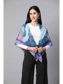 Silk Land - Multi-Color Women's Digital Printed Scarf