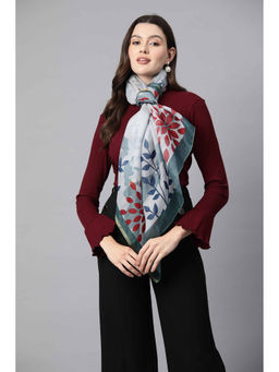 Silk Land - Grey Women's Digital Printed Scarf
