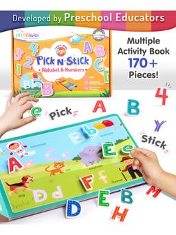 Intelliskills - Pick N' Stick Alphabet & Numbers Premium Activity Board Book