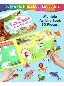 Intelliskills - Pick N' Stick Animals & Birds Premium Activity Board Book