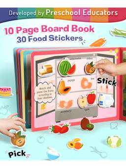 Intelliskills - Pick N' Stick Food Premium Activity Board Book