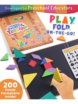 Intelliskills - Foldable Magnetic Tangram Puzzle For Kids